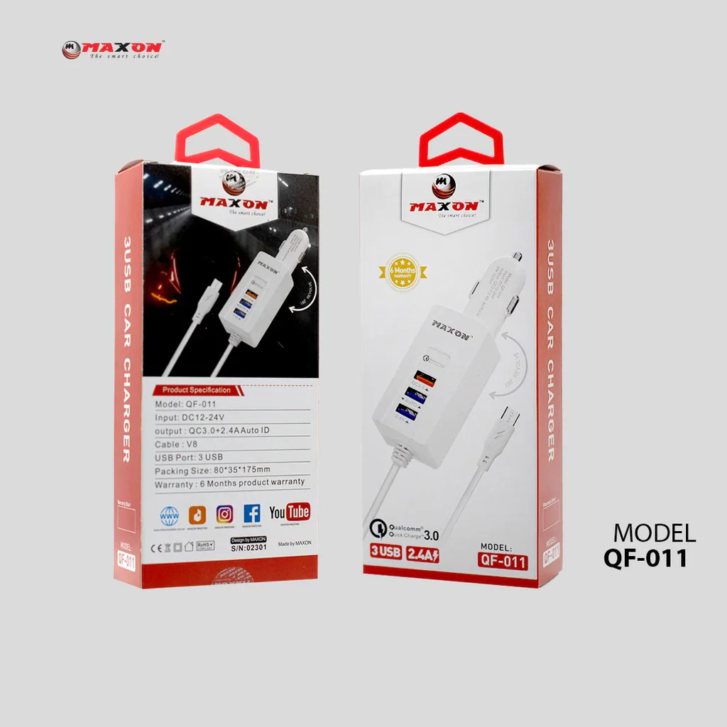 Maxon QF-011 QC3.0 Fast Car Charger1