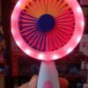 Rechargeable Mini Fan With Colorful Night Lighting