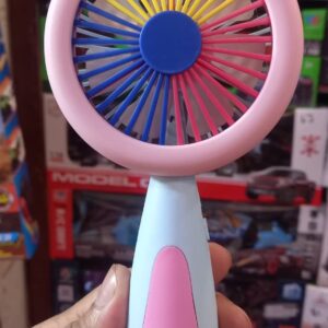 Rechargeable Mini Fan With Colorful Night Lighting